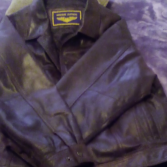 Airborne Leathers Brown Jacket - Picture 1 of 7